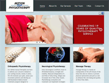 Tablet Screenshot of motionplusphysio.com